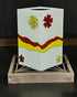 Tea-light holder wooden handpainted Tall
